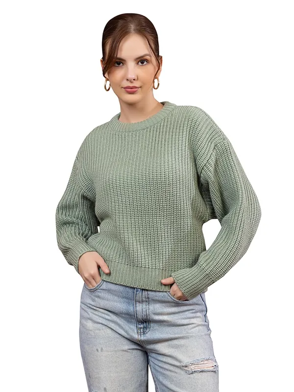 Womens_Round_Neck_Pullover_Sweater