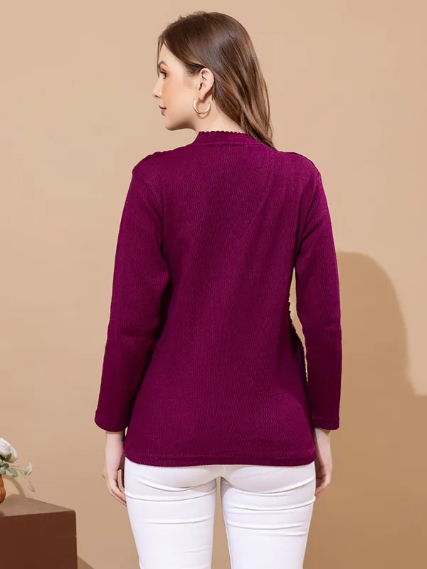 Womens_Woolen_V_Neck_Cardigan
