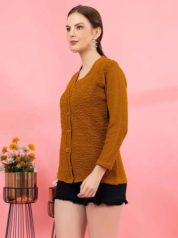 Womens_Woolen_V_Neck_Cardigan