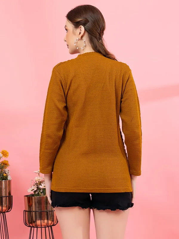 Womens_Woolen_V_Neck_Cardigan
