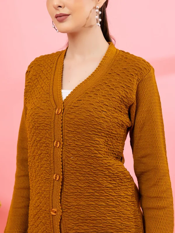 Womens_Woolen_V_Neck_Cardigan