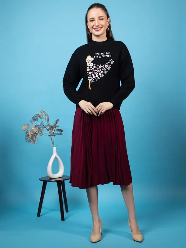 Black_Women_Woolen_Casual_Wear_Stylish_Sweater_Cozy_And_Warm_3D_Print_Knit_Pullover_For_Girls_&_Ladies_Soft_And_Comfortable_Winter_Sweater
