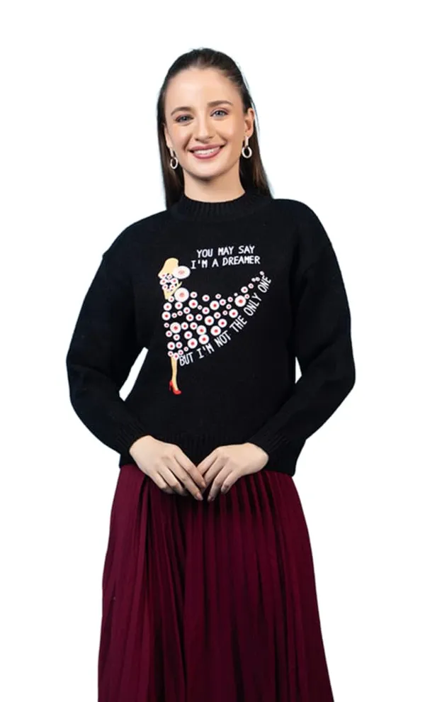Black_Women_Woolen_Casual_Wear_Stylish_Sweater_Cozy_And_Warm_3D_Print_Knit_Pullover_For_Girls_&_Ladies_Soft_And_Comfortable_Winter_Sweater
