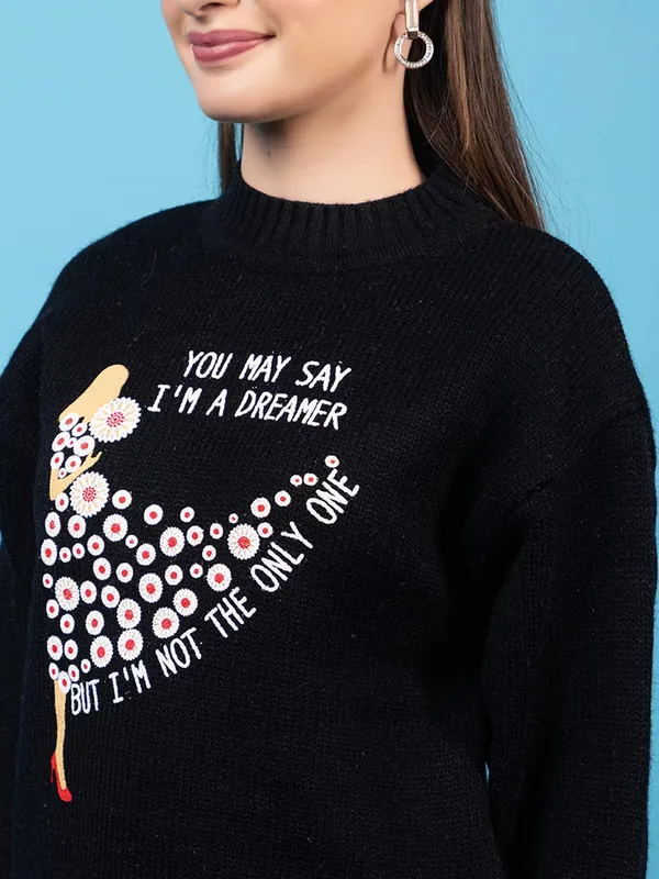 Black_Women_Woolen_Casual_Wear_Stylish_Sweater_Cozy_And_Warm_3D_Print_Knit_Pullover_For_Girls_&_Ladies_Soft_And_Comfortable_Winter_Sweater