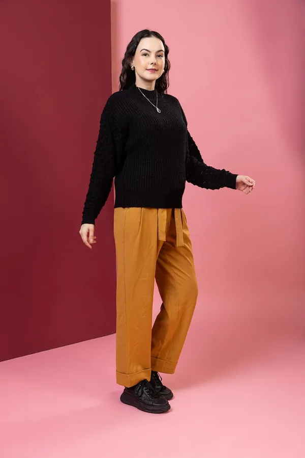 Black_Women_Pullover_Sweater_Relaxed_Fit_For_Winter_Wear_Full_Sleeve_100%_Wool_Latest_Stylish_Sweater_Crafted_With_Comfort_Fit_For_Winter_Season