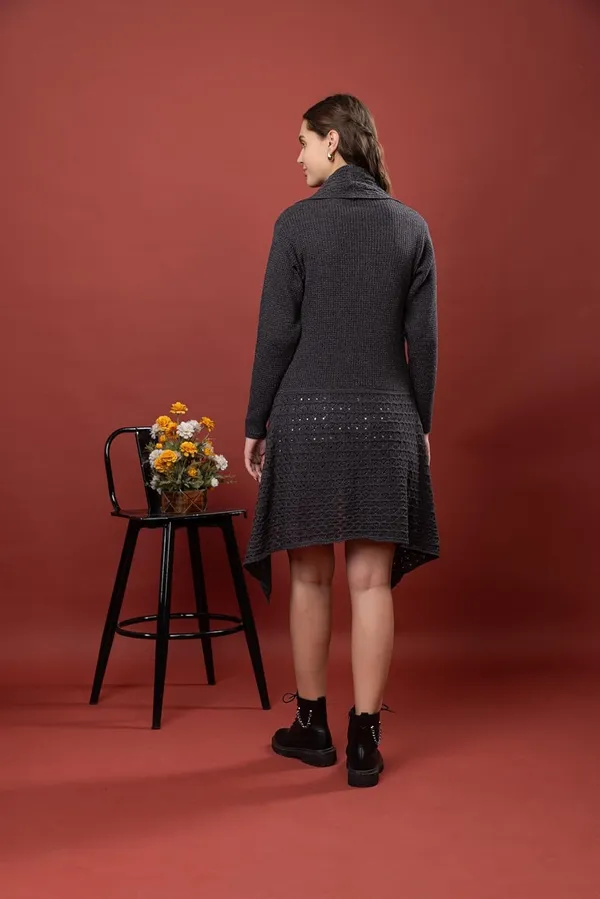 Black_Women_&_Girls_Winter_Woolen_V-Neck_Open_Front_Longline_Shrug_Cardigan_Sweater
