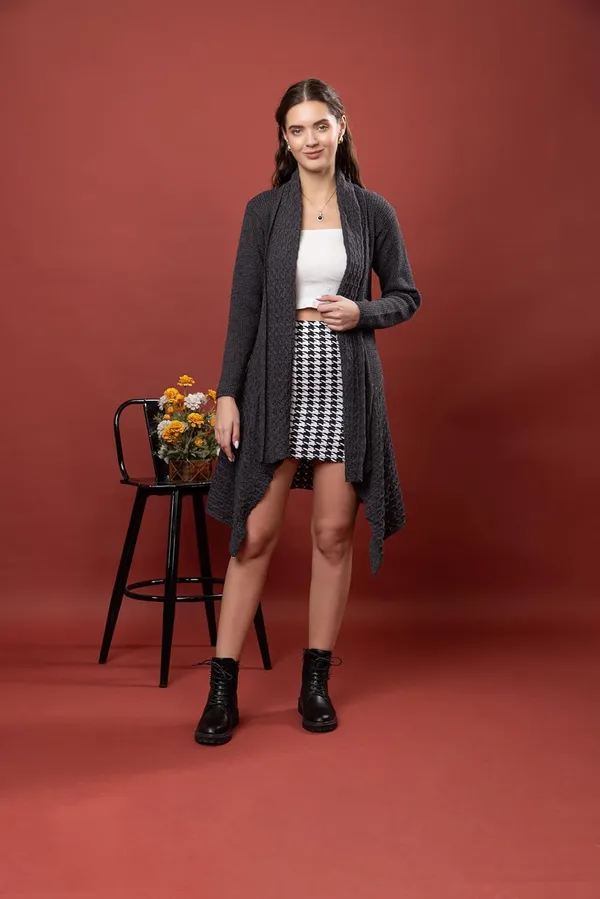 Black_Women_&_Girls_Winter_Woolen_V-Neck_Open_Front_Longline_Shrug_Cardigan_Sweater
