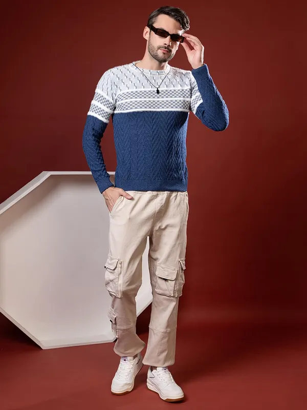 Blue_Mens_Round_Neck_Full_Sleeve_Printed_Woolen_Pullover_Sweater_For_Winter_Season