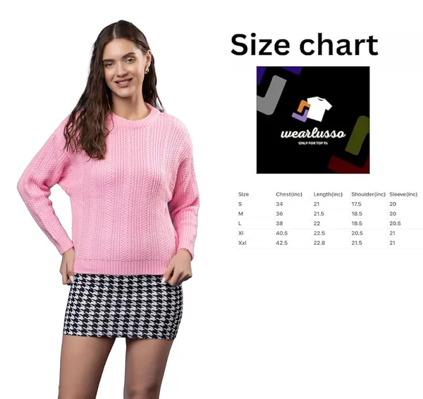 Baby_Pink_Women's_Pullover_Sweater_100%_Wool_Round_Neck_Full_Sleeve_Stylish_Sweater_Crafted_With_Comfort_Fit_And_Modern_Clothing_For_Winter_Season