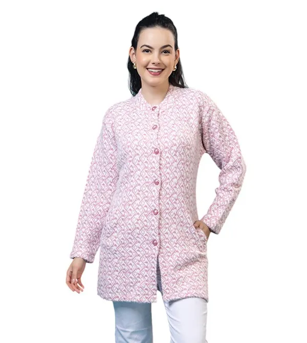 Baby_Pink_Women's_Woolen_Long_Coat_Cardigan_Sweater_Winterwear_Cardigan