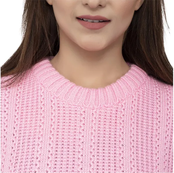 Baby_Pink_Women_100%_Wool_Pullover_Sweater_Regular_Fit_For_Winter_Wear