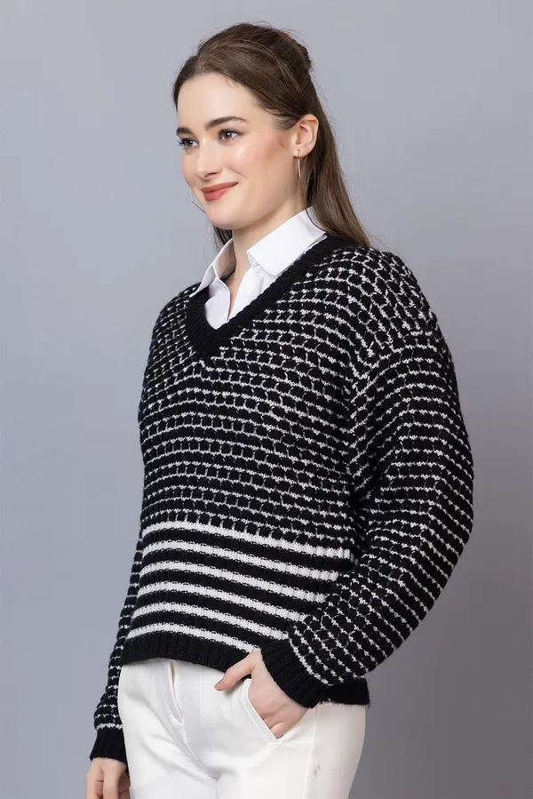 Black_Launches_Designer_And_Knitted_V_Neck_Womensweater_And_These_Can_Be_Paired_With_Jeans_And_Legging_In_Winter_Season_Trendy_Fashionable_Solid