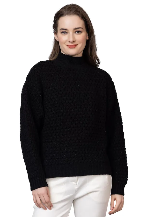 Black_Women_Pullover_Sweater_Relaxed_Fit_For_Winter_Wear