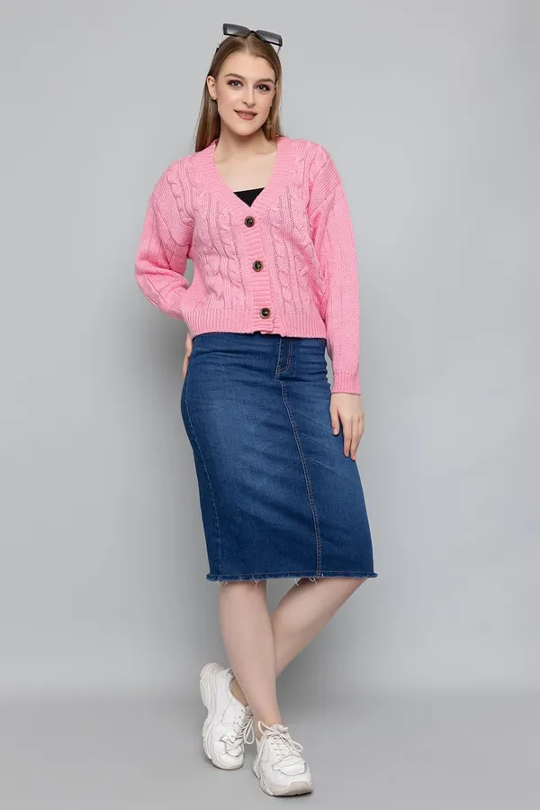 Baby_Pink_Women_Knitted_Regular_Fit_V_Neck_Full_Sleeve_Self_Design_Solid_Winter_Wear_Cardigans_Sweaters