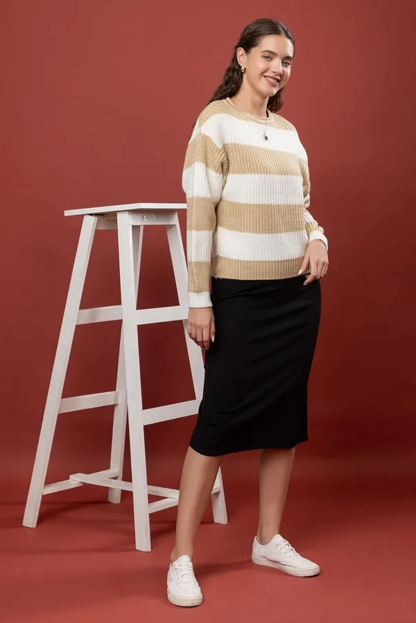 Camel_Women_100%_Wool_Color_Block_Stripe_Full_Sleeve_Round_Neck_Pullover_Sweater_Winter_Season_Fashion