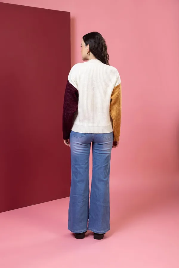 Mustard_Mehroon_Womens_Round_Neck_Pure_Wool_Winter_Wear_Pullover_Sweater_Multicolor