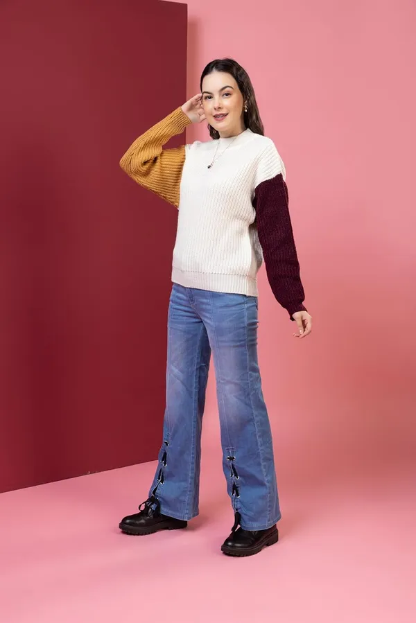Mustard_Mehroon_Womens_Round_Neck_Pure_Wool_Winter_Wear_Pullover_Sweater_Multicolor