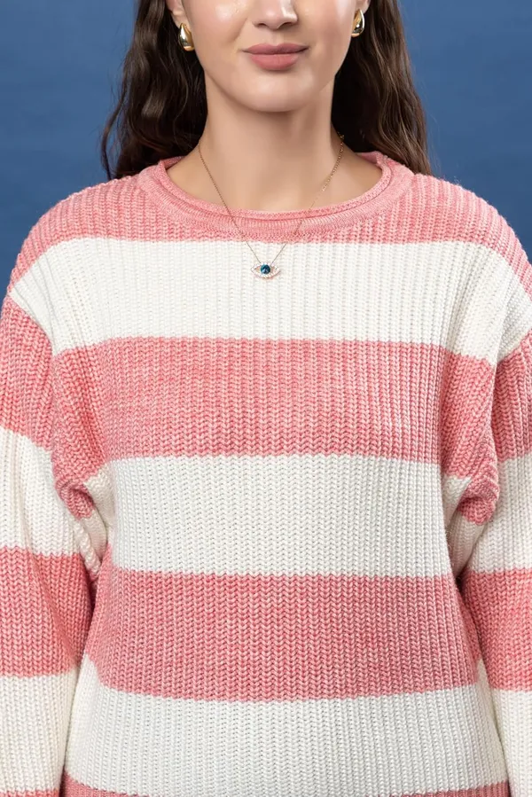 Gajri_Women_100%_Wool_Color_Block_Stripe_Full_Sleeve_Round_Neck_Pullover_Sweater_Winter_Season_Fashion