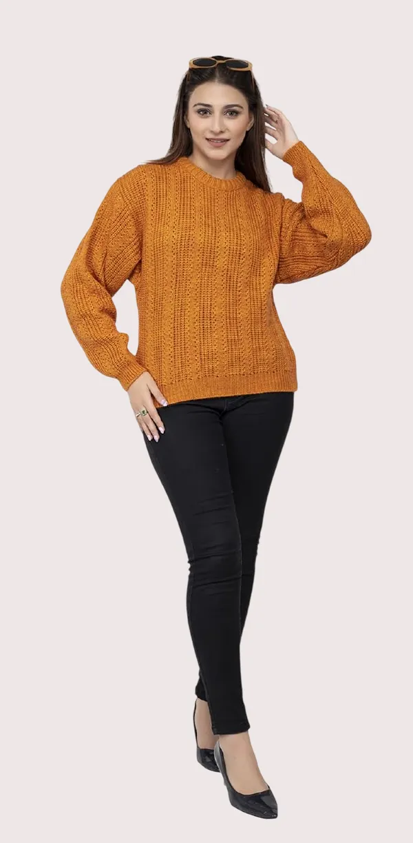 Mustard_Women_100%_Wool_Pullover_Sweater_Regular_Fit_For_Winter_Wear