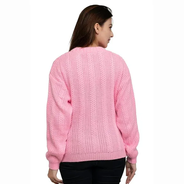 Light_Pink_Women's_Wool_Casual_Pullover_Sweater