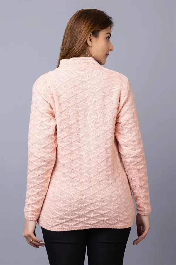 Gajri_Women_Woolen_V_Neck_Casual_Wear_Stylish_Cardigan_Sweater_For_Winter_With_Front_Pockets