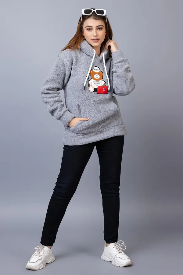 Grey_Women_Wool_Blend_Hooded_Neck_Sweatshirt_With_Hoodies_Full_Sleeves_Women's_Winter_Wear_Warm_&_Stylish_Hoodie