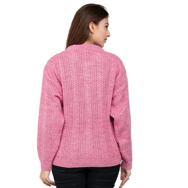 Baby_Pink_Women's_Wool_Casual_Pullover_Sweater