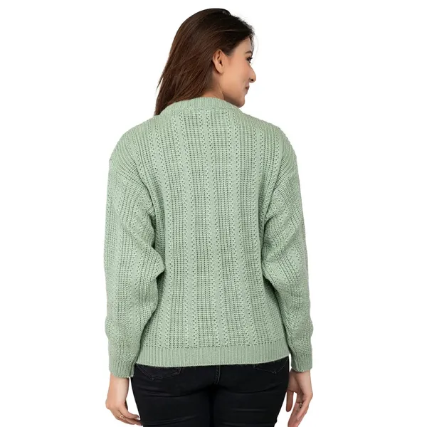 Grey_Women_Wool_Casual_Pullover_Sweater