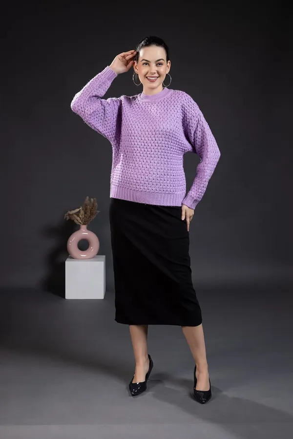Lavender_Women_100%_Wool_Pullover_Sweater_Relaxed_Fit_Turtle_Neck_Sweater_Full_Sleeve_Stylish_Winter_Wear