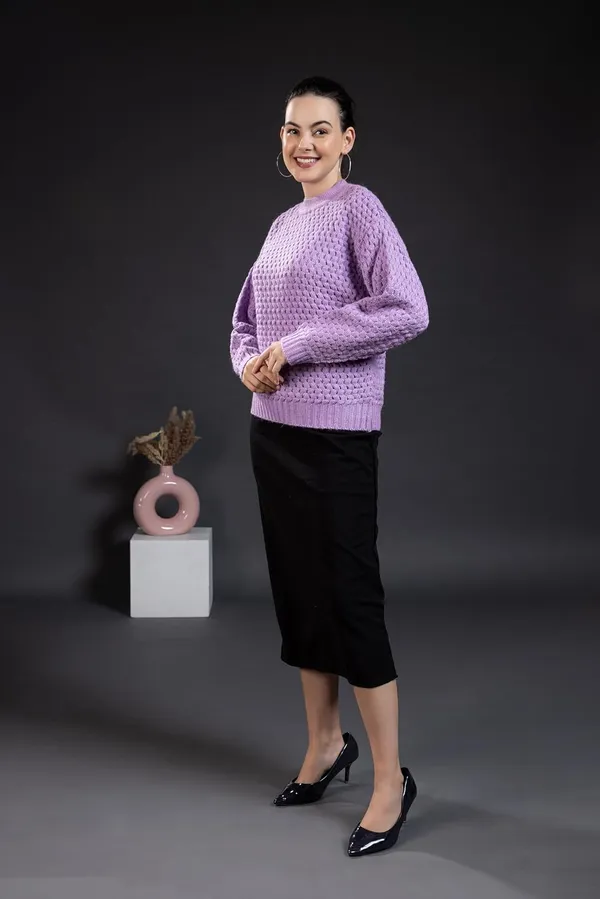 Lavender_Women_100%_Wool_Pullover_Sweater_Relaxed_Fit_Turtle_Neck_Sweater_Full_Sleeve_Stylish_Winter_Wear