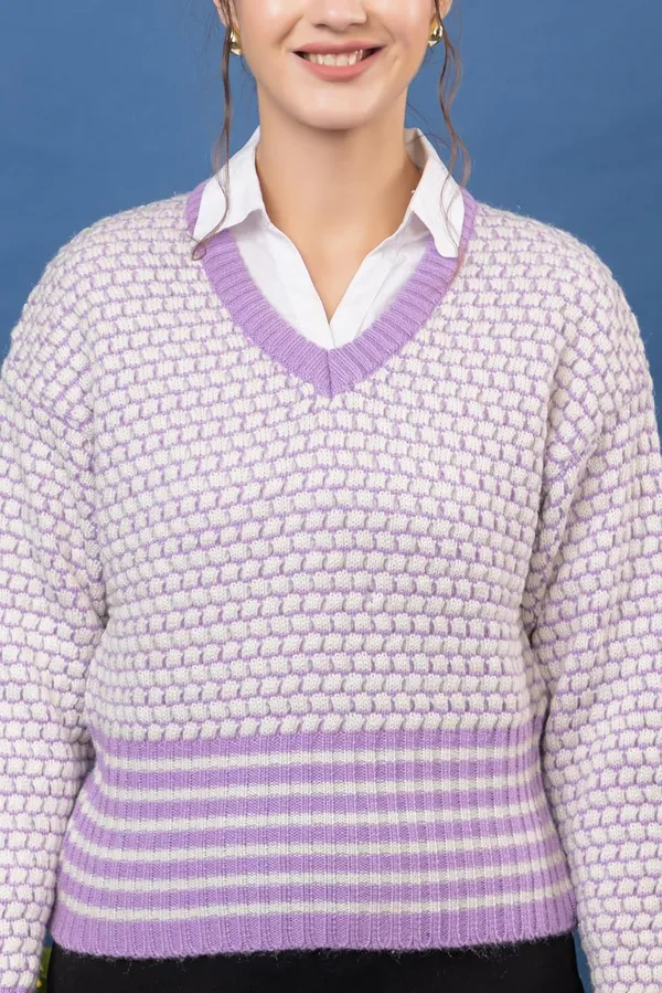 Lavender_Womens_V-Neck_Pullover_Sweater_For_Winter_Wear_Full_Sleeve_Stylish_Pullover_Sweater