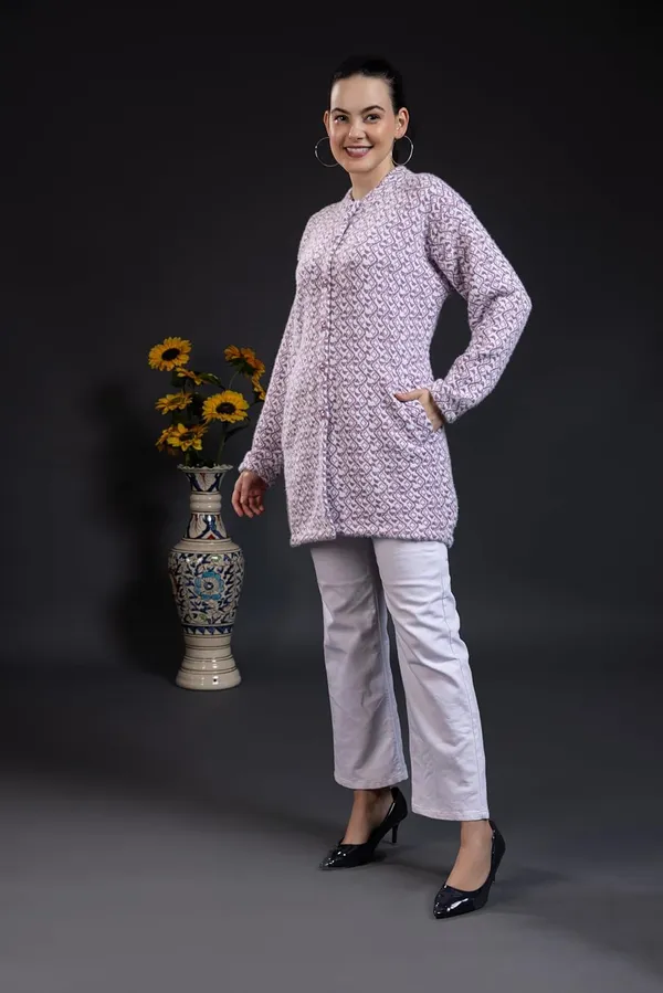 Lavender_Women's_Woolen_Long_Coat_Cardigan_Sweater_Winterwear_Cardigan