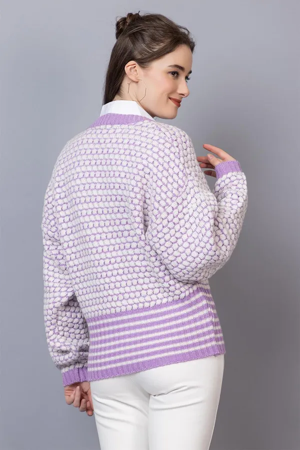Lavender_Women_Pure_Wool_Pullover_V_Neck_Sweater_For_Winter_Full_Sleeve_Stylish_Sweater_Crafted_With_Comfort_Fit_And_Modern_Clothing_For_Winter_Season
