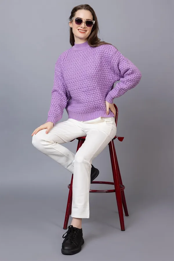 Lavender_Women_Pullover_Sweater_Relaxed_Fit_For_Winter_Wear