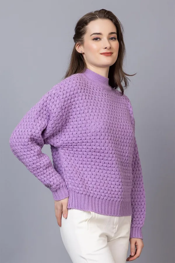 Lavender_Women_Pullover_Sweater_Relaxed_Fit_For_Winter_Wear