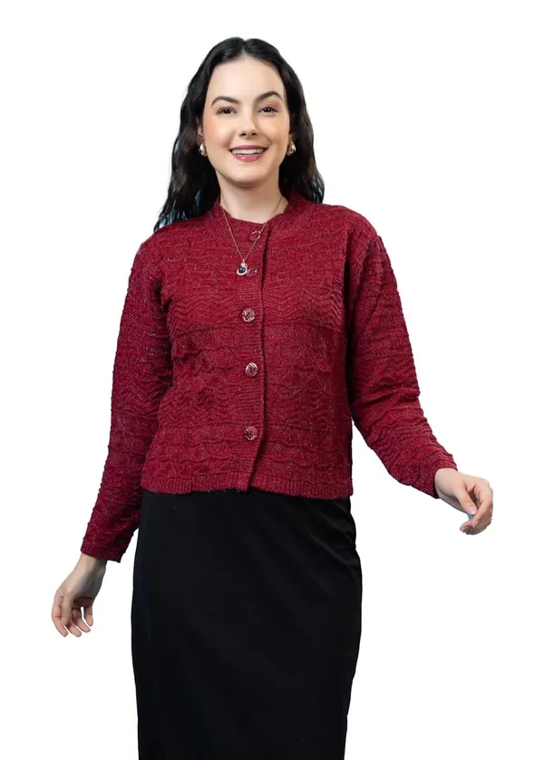 Maroon_Women_Woolen_Round_Neck_Winter_Wear_Stylish_Button_Cardigan_Sweaters_Cozy_&_Fashionable_Winter_Outfit