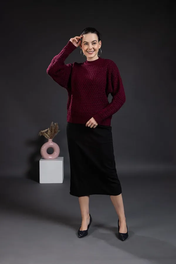 Maroon_Women_100%_Wool_Pullover_Sweater_Relaxed_Fit_Turtle_Neck_Sweater_Full_Sleeve_Stylish_Winter_Wear