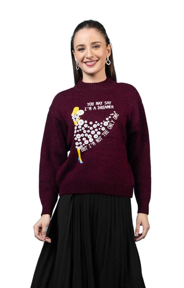 Maroon_Women_Woolen_Casual_Wear_Stylish_Sweater