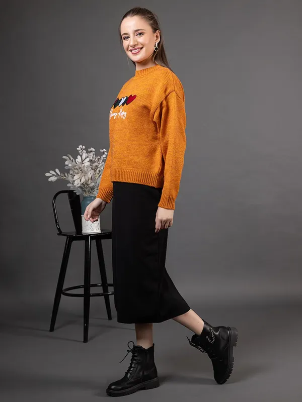 Mustard_Women_Woolen_Casual_Wear_Stylish_Sweater_For_Winter