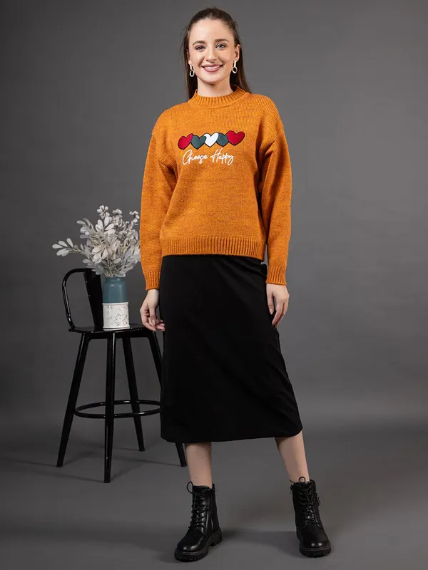 Mustard_Women_Woolen_Casual_Wear_Stylish_Sweater_For_Winter
