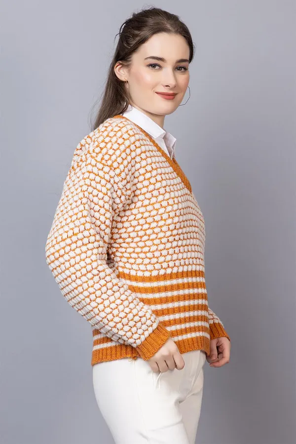 Mustard_Women_Pure_Wool_Pullover_V_Neck_Sweater_For_Winter_Full_Sleeve_Stylish_Sweater_Crafted_With_Comfort_Fit_And_Modern_Clothing_For_Winter_Season
