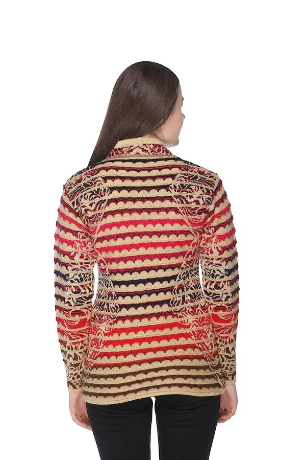 Multicolor_Women's_Winter_Wear_Round_Neck_Woolen_Cardigan