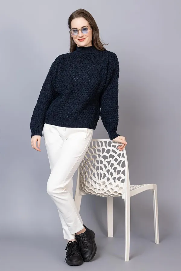 Navy_Blue_Women_Pullover_Sweater_Relaxed_Fit_For_Winter_Wear