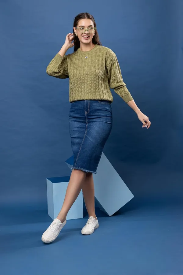 Olive_Women_Full_Sleeves_Round_Neck_Cable_Design_Pullover_Sweater_Pure_Woolen_Winter_Wear