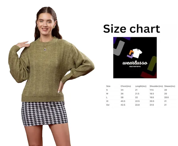 Olive_Women's_Pullover_Sweater_100%_Wool_Round_Neck_Full_Sleeve_Stylish_Sweater_Crafted_With_Comfort_Fit_And_Modern_Clothing_For_Winter_Season