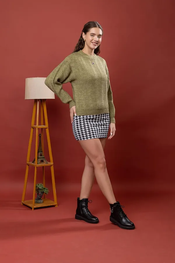 Olive_Women's_Pullover_Sweater_100%_Wool_Round_Neck_Full_Sleeve_Stylish_Sweater_Crafted_With_Comfort_Fit_And_Modern_Clothing_For_Winter_Season