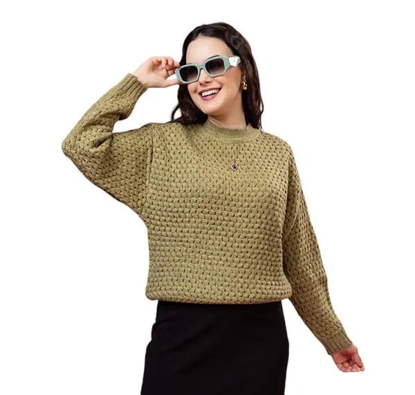 Olive_Women_100%_Wool_Pullover_Sweater_Relaxed_Fit_Turtle_Neck_Sweater_Full_Sleeve_Stylish_Winter_Wear