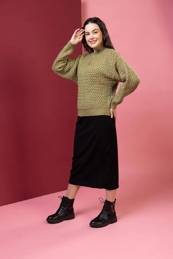 Olive_Women_100%_Wool_Pullover_Sweater_Relaxed_Fit_Turtle_Neck_Sweater_Full_Sleeve_Stylish_Winter_Wear