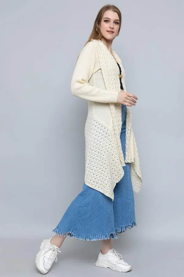 Off_White_Women_Ladies_Girls_Winter_Latest_Colors_Woolen_V-Neck_Open_Front_Hem_Long_Sleeves_Shrug_Cardigan_Sweater