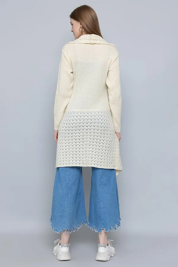 Off_White_Women_Ladies_Girls_Winter_Latest_Colors_Woolen_V-Neck_Open_Front_Hem_Long_Sleeves_Shrug_Cardigan_Sweater